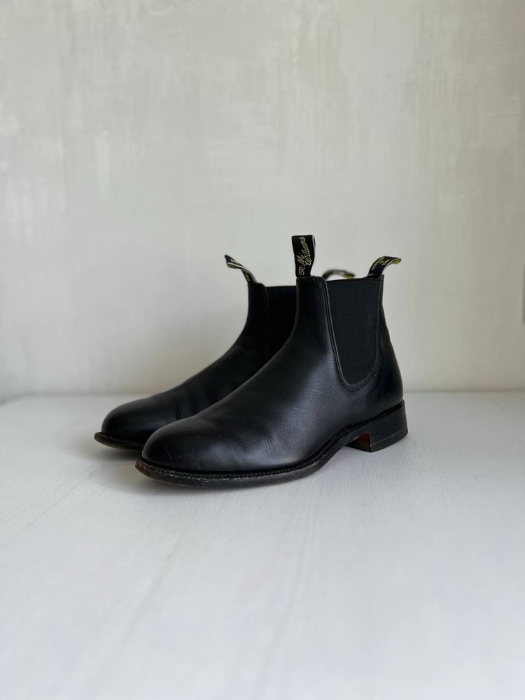RM Williams Craftsman Black Leather Chelsea Boots Size 8G AU 9 US
