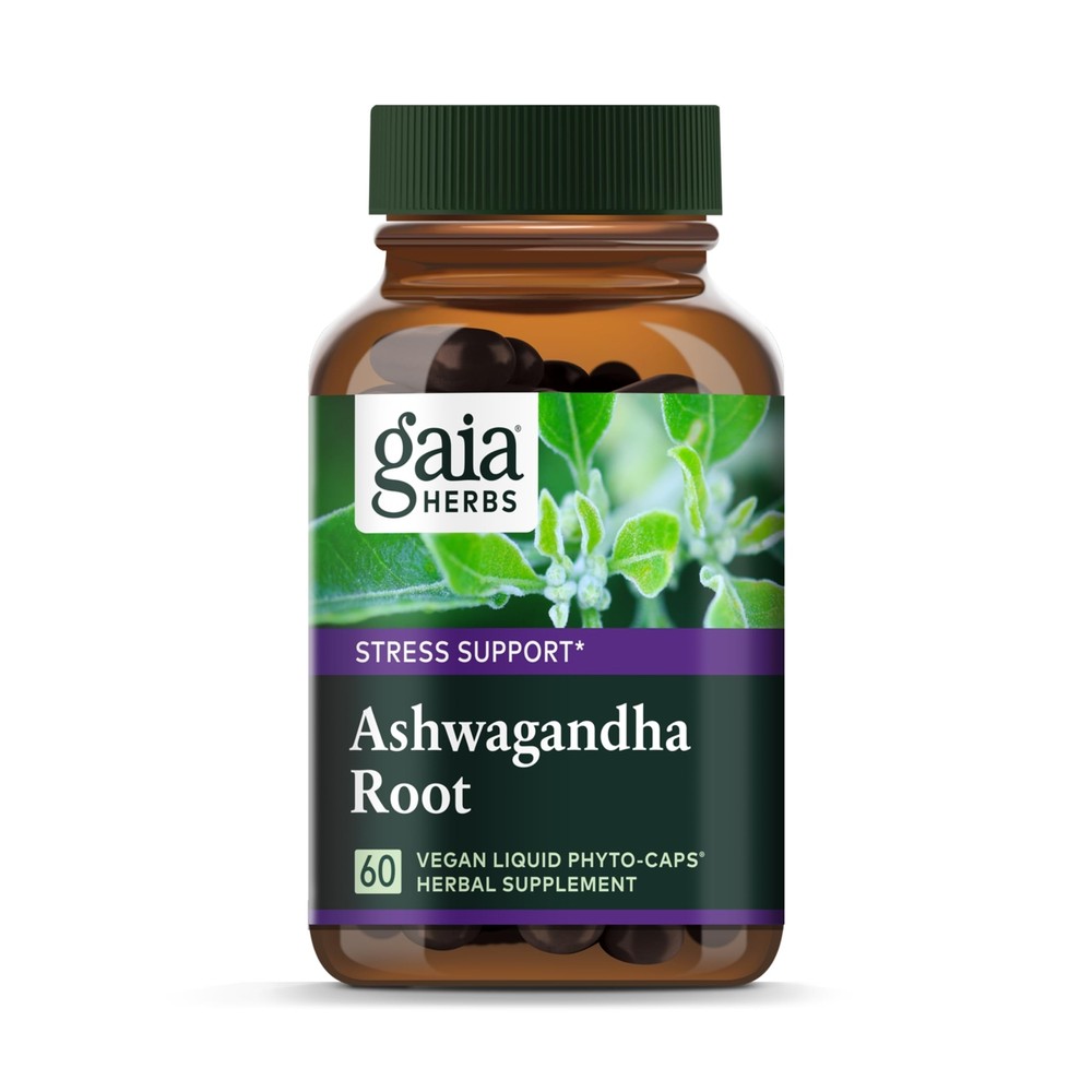 Gaia Herbs Ashwagandha Root Vegan Liquid Phyto Capsules - Stress Relief Immun...