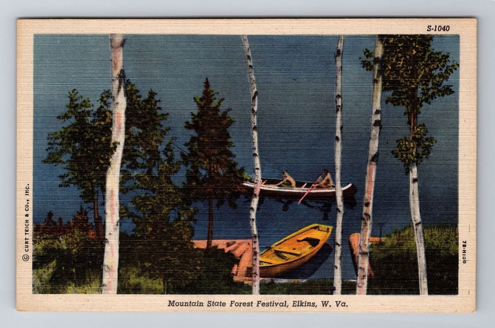 Elkins WV-West Virginia, Mountain State Forest Festival, Vintage Postcard
