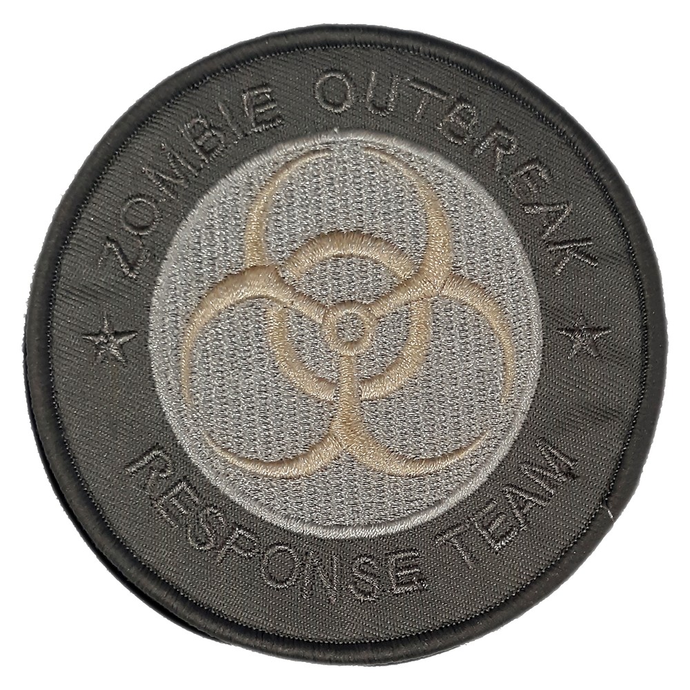 Zombie Outbreak Response Team Grey Embroidered Hook & Loop Patch Applique