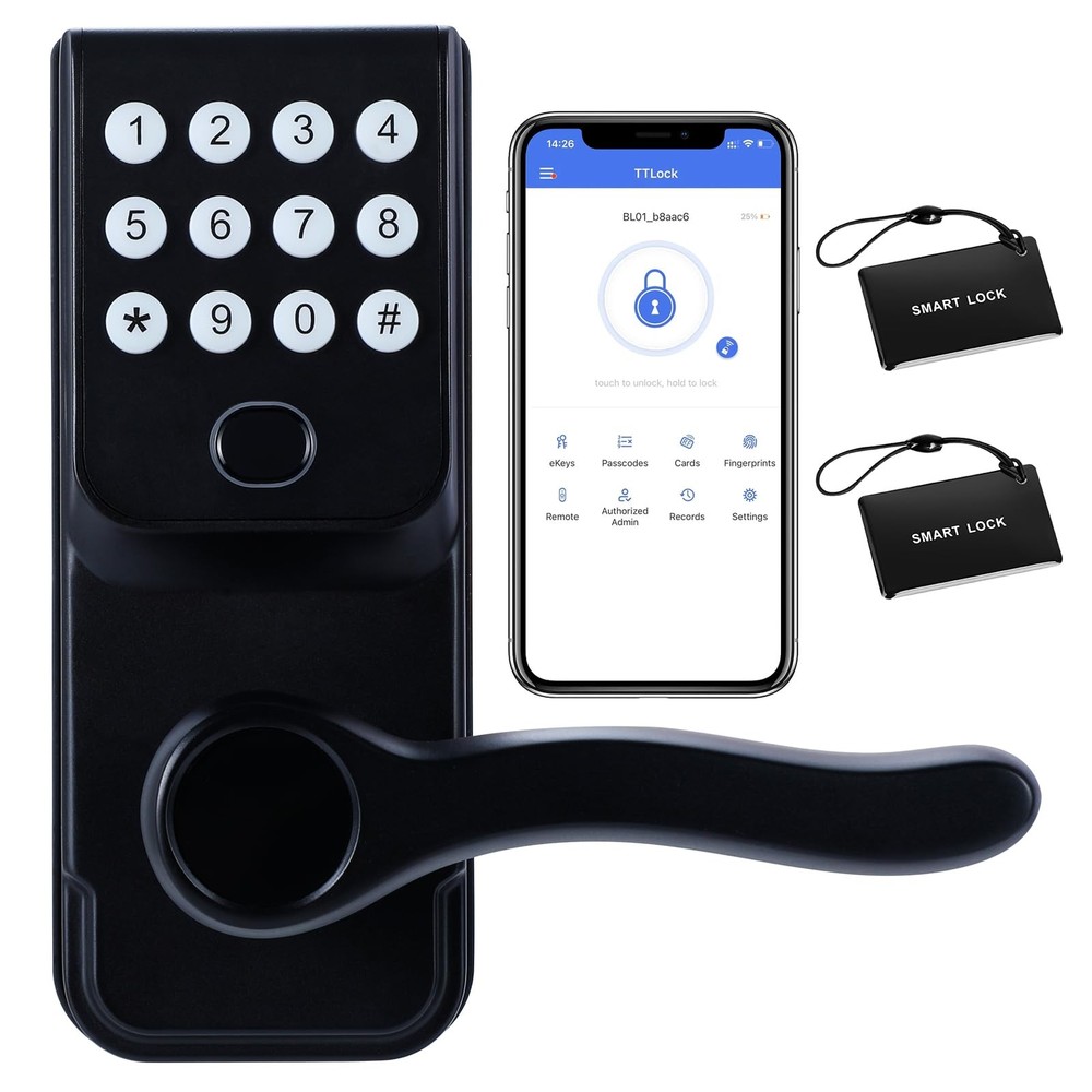 Smart Keyless Fingerprint Door Knob Lock with Biometric Entry