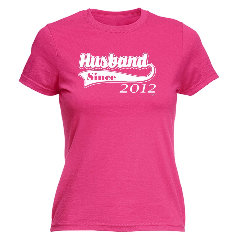 Husband Since 2012 - Womens T Shirt Funny T-Shirt Novelty gift tshirt