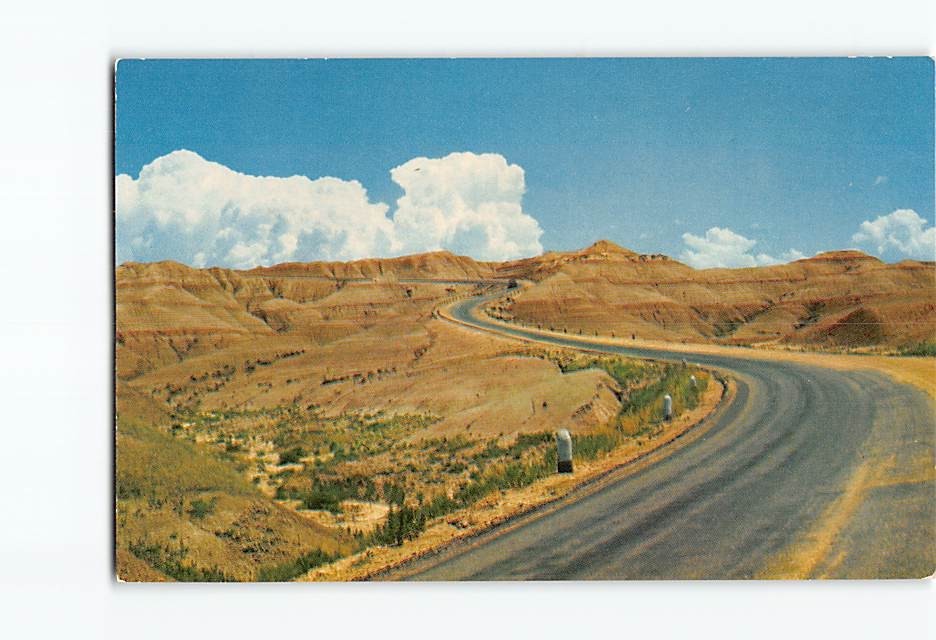Postcard Big Foot Pass Badlands National Monument South Dakota Road USA America