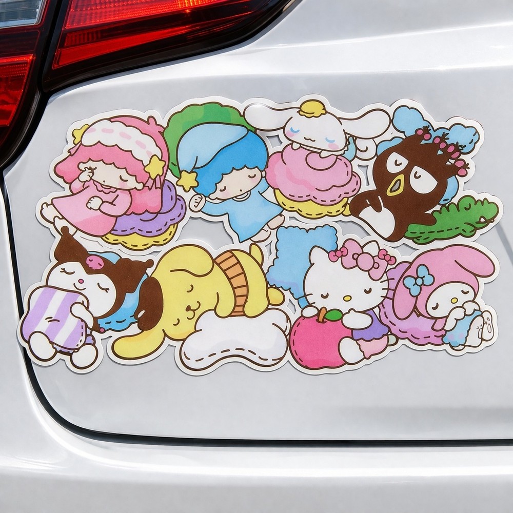 Sanrio Car Decal Sticker Hello Kitty My Melody Cinnamonroll Kiki & Lala