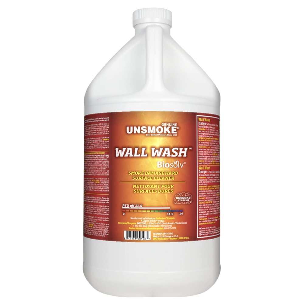 Unsmoke Wall Wash with Biosolv Multipurpose Degreaser for Walls and Smoke Dam...
