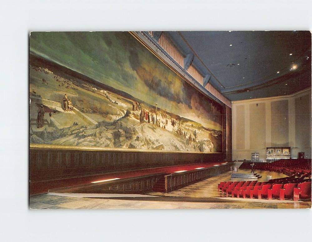 Postcard Interior of the Hall of Crucifixion Forest Lawn Memorial Park Glendale