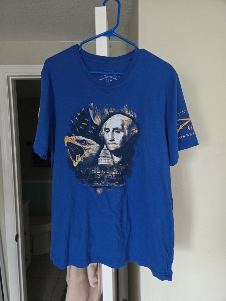Grunt Style Washington D.C. Patriotic Graphic Crew Neck Tee Shirt Men's XL