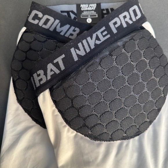 Nike Pro Combat Padded Compression Shorts Mens Large White Dri Fit