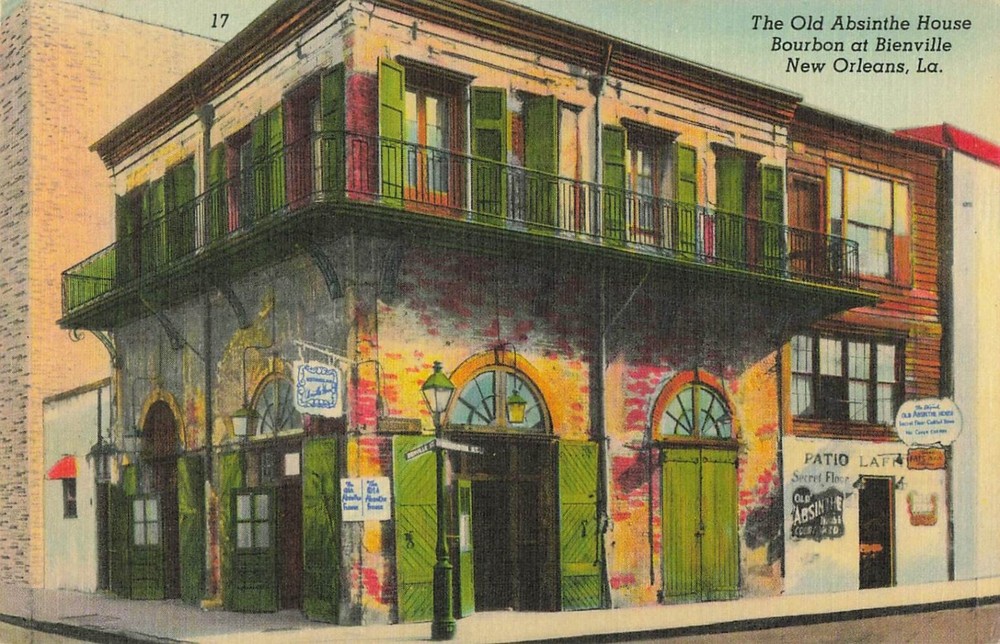 Old Absinthe House New Orleans LA Postcard Colourpicture Publication-image