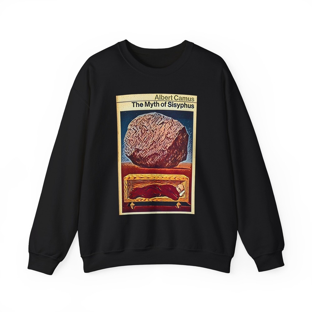 The Myth Of Sisyphus Graphic Print LS Unisex Heavy Blend™ Crewneck Sweatshirt