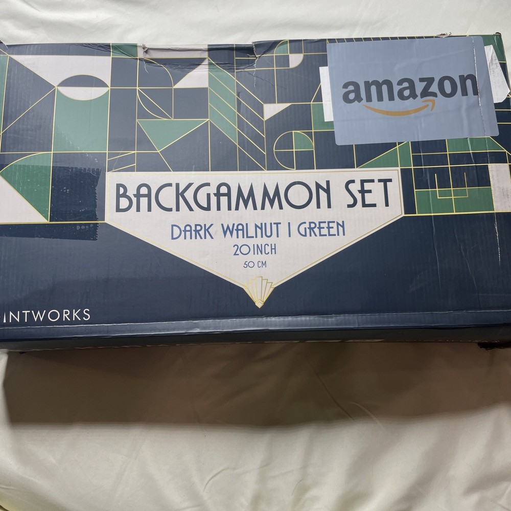 20 Inch Large Backgammon Sets for Adults, Green Backgammon Board, See Photos