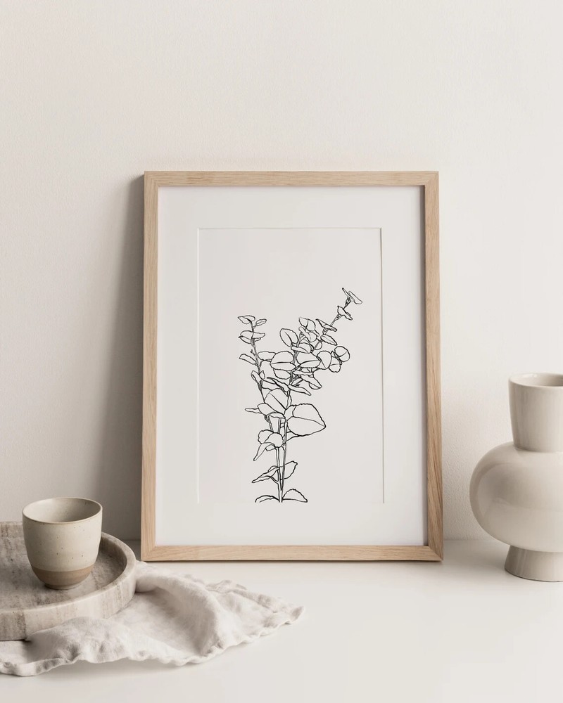 Line Art Botanical Poster Premium Quality Choose your Size