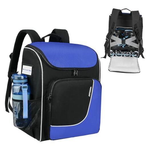 Roller Skate Bag, Ice Skate Backpack Fits Shoes Up to US Men Size 14, Figure