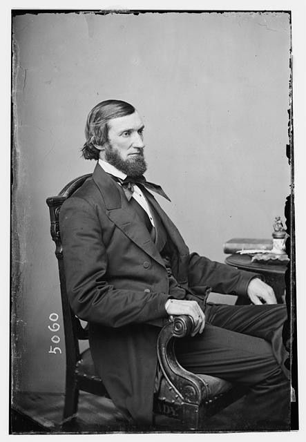 Photo:T.D. Littlejohn Portrait 1860s Studio Seated Man Beard