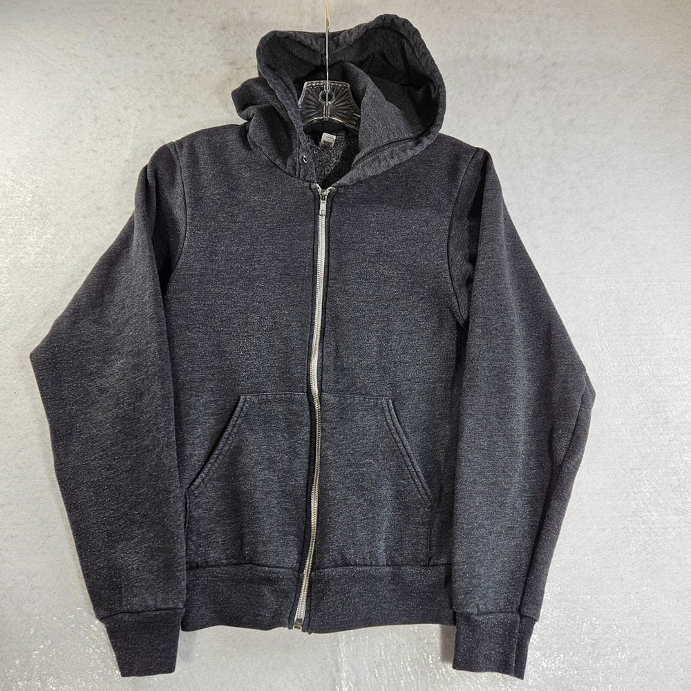 American Apparel Flex Fleece Collection Hoodie XS Full Zip Gray Gorpcore USA