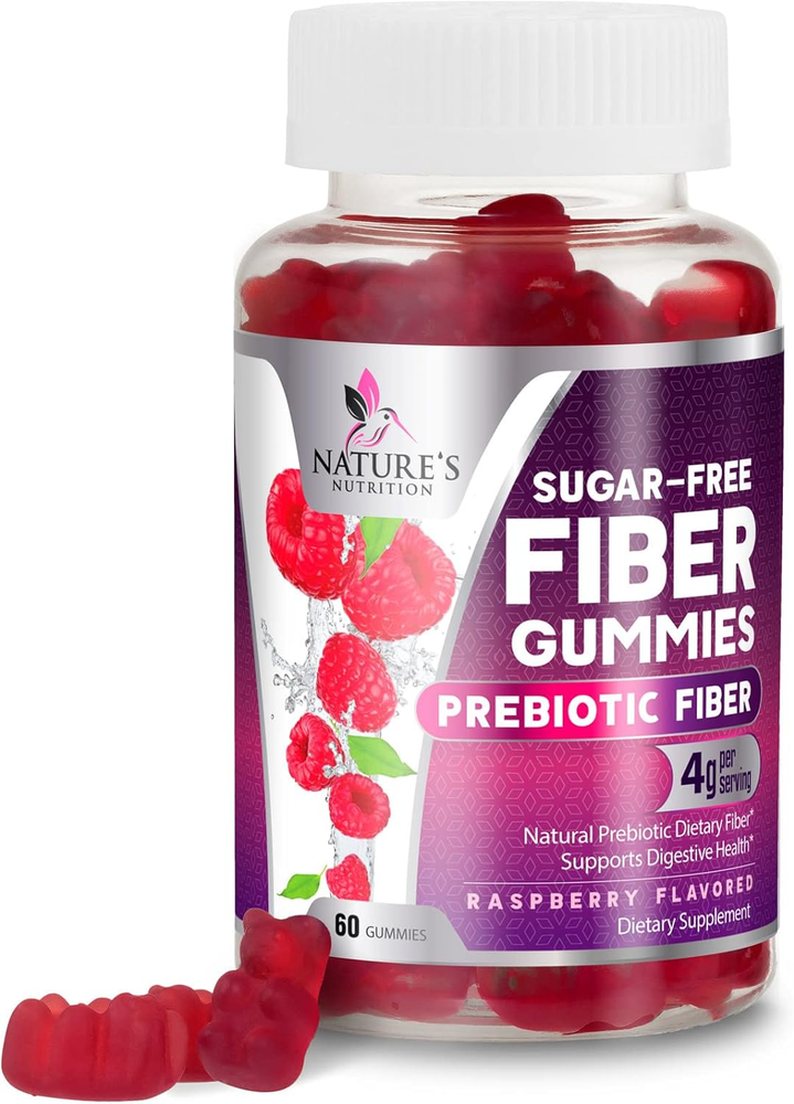 Fiber Supplement Gummies for Digestive Health & Regularity Support, Sugar-Free 4