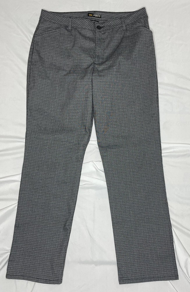 Lee Pants Effortless Wash & Wear Relaxed Straight Leg Mid Rise  Women's Sz. 14M