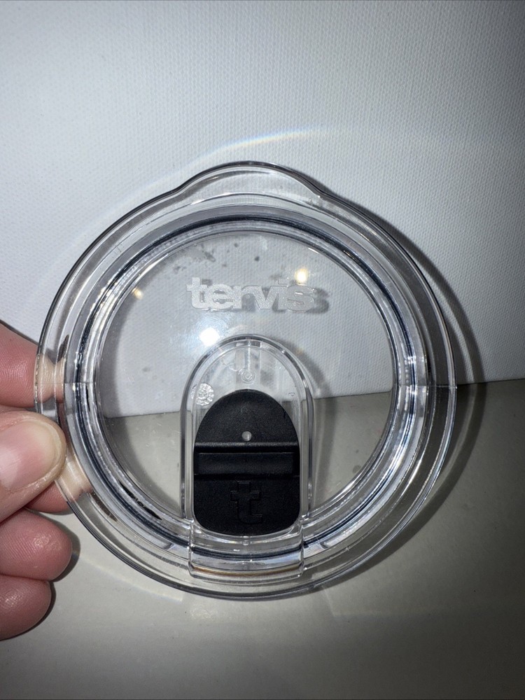 Tervis Clear Large REPLACEMENT LID Black Slider for 30oz Stainless Tumbler Cup