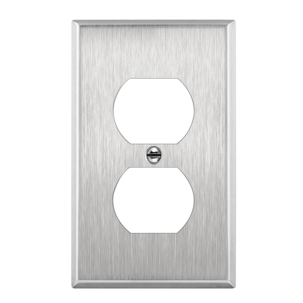 Duplex Receptacle Metal Wall Plate, Stainless Steel Outlet Cover, Corrosion