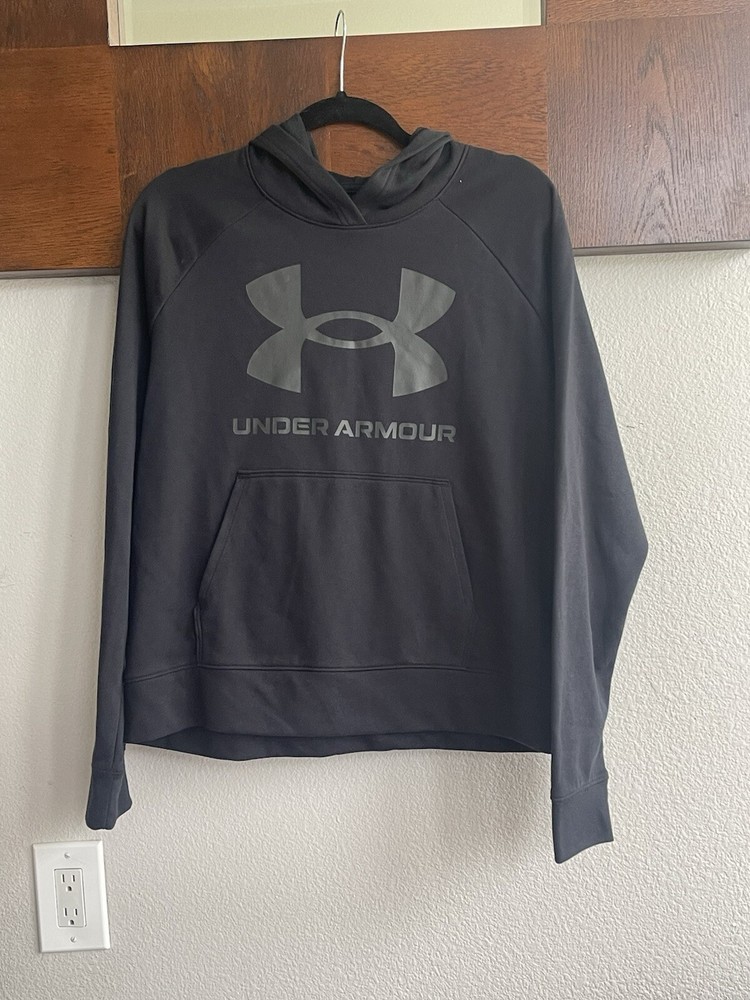 Under Armour Purple Black Loose Fit Hoodie Women’s Large