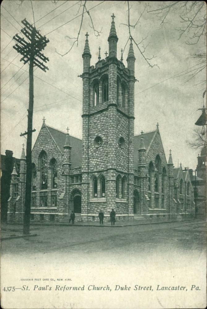 St Paul's Reformed Church Lancaster Pennsylvania ~ UDB 1905 postcard