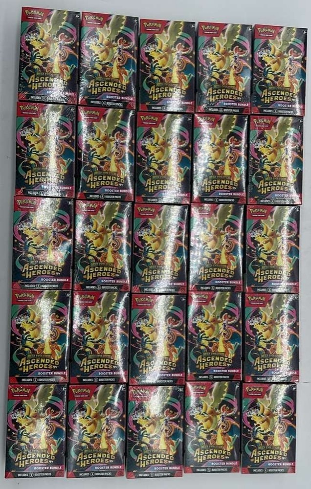 Lot of (25) Pokemon TCG Ascended Heroes Booster Bundles SEALED ME02.5PROBSTEIN123 is actively accepting CONSIGNMENTS !!