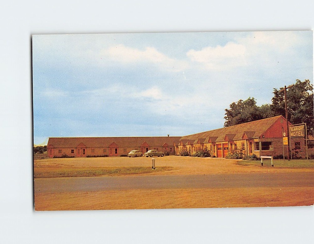 Postcard Wright Motel Bird City Kansas USA