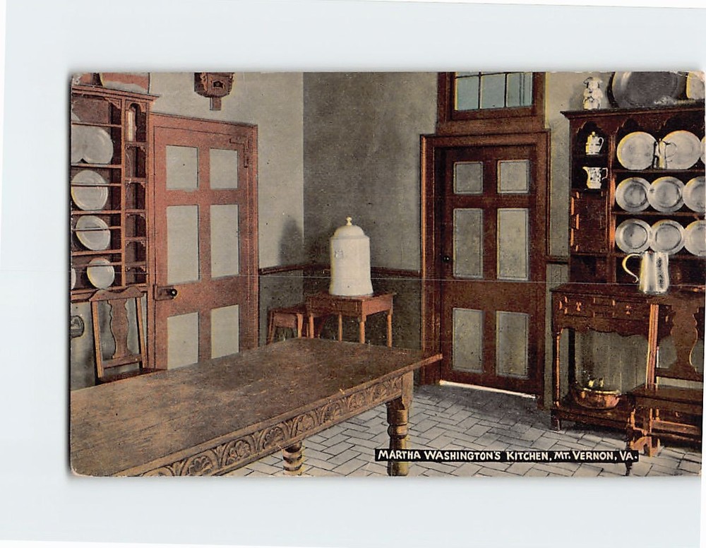 Postcard Martha Washingtons Kitchen Mount Vernon Virginia USA