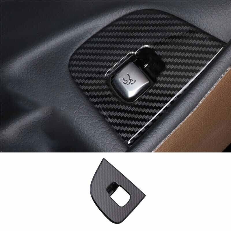 For Benz E-Class 2016-21 Carbon Fiber Cover Trim Inner Tailgate Rear Door Switch