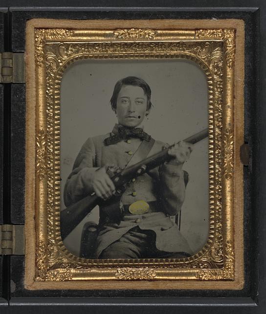 Unidentified Soldier,Confederate Uniform,CSA,American Civil War,Military,c1861
