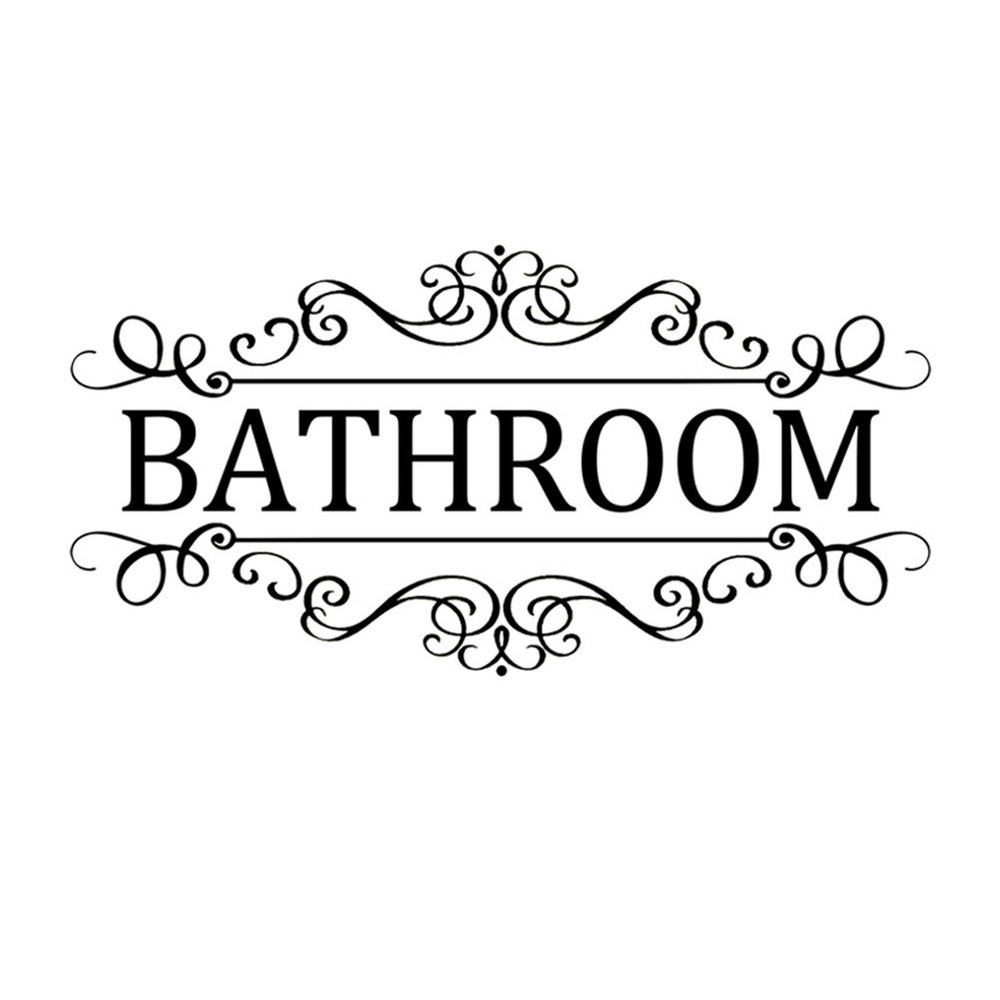 Bathroom ID Stickers PVC Self-Adhesive Waterproof Labels