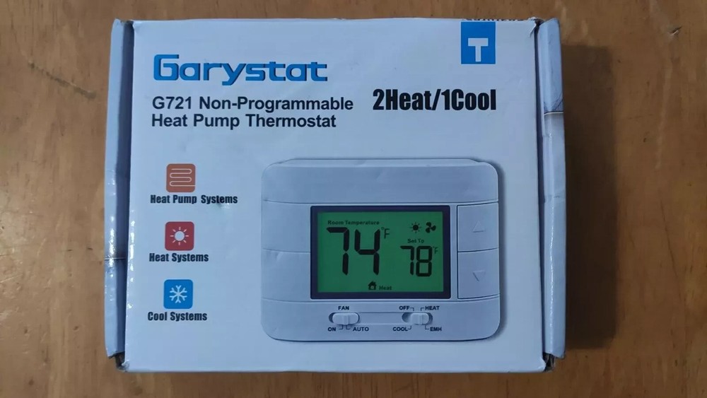 Garystat Thermostat Digital Non Programmable G721 - 2 Heat 1 Cool