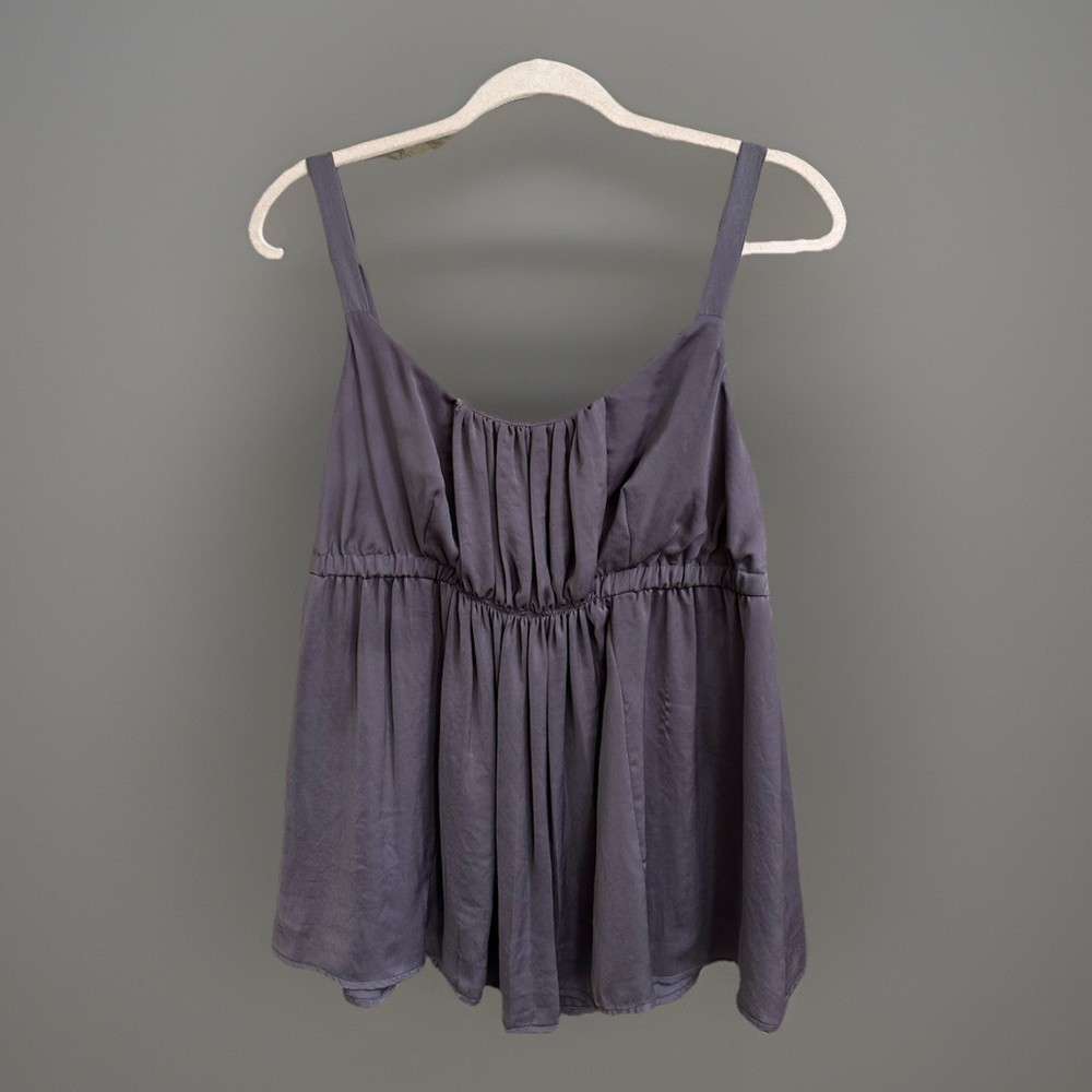 United Colors of Benetton Women's Gray Babydoll Tank Top Size L Great Condition