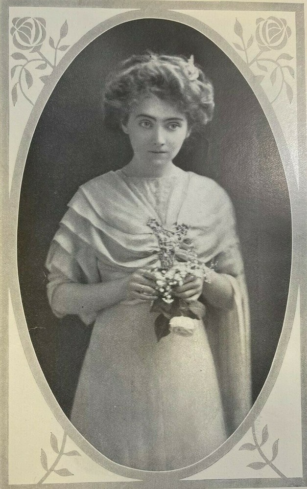 1910 Vintage Magazine Illustration Actress Chrystal Herne