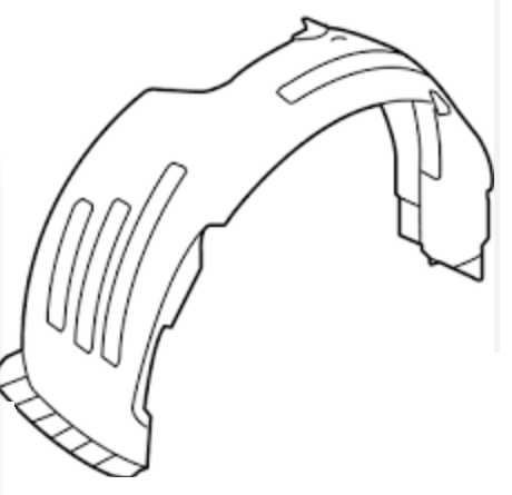 2019-2021 Kia Forte Passenger Right Front Inner Fender 86812M7000 OEM.