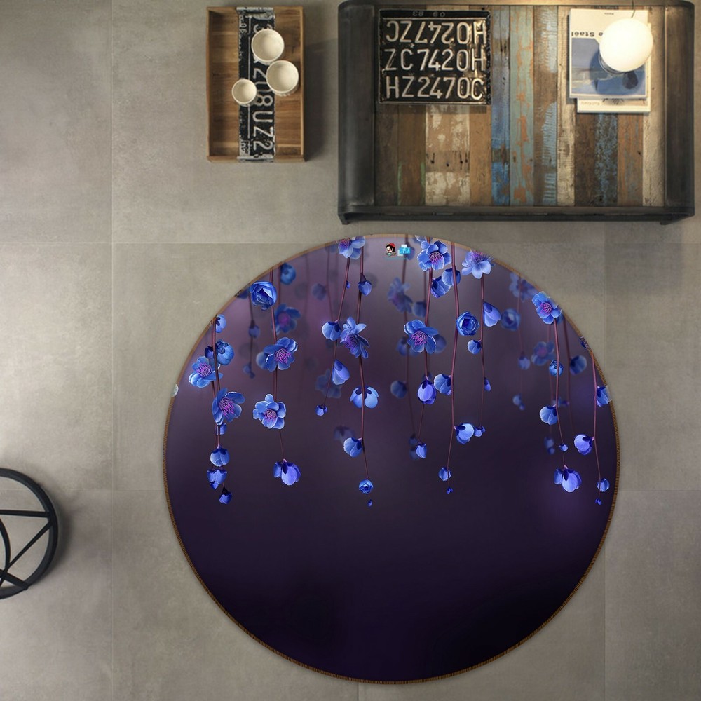 3D Purple Flower Vine NAO3796 Game Rug Mat Elegant Photo Carpet Mat Fay