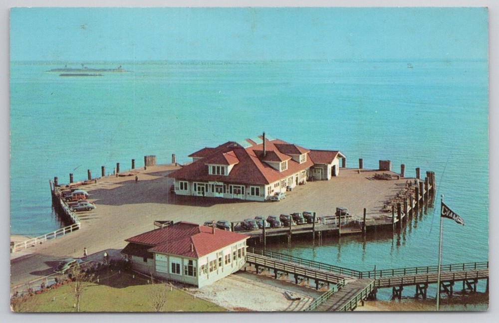 Old Point Comfort Virginia Chamberlin Hotel Pier Dextone Chrome Postcard