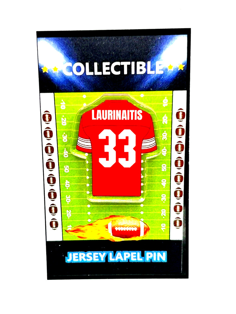 Ohio State Buckeyes James Laurinaitis jersey lapel pin-Retro Collectible