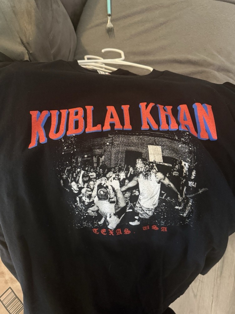 Alstyle Kublai Khan Texas '18 Graphic Black Men's XL T-Shirt Cotton