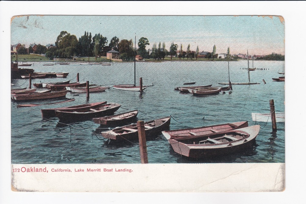 Lake Merritt Boat Landing Oakland California Undivided Back Postcard
