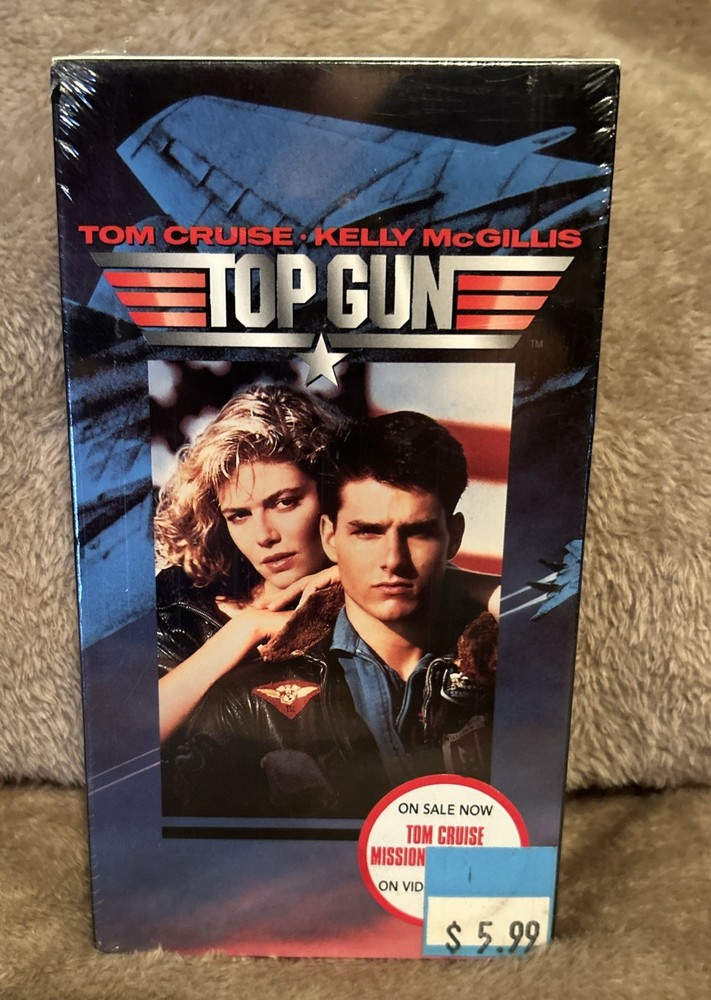 TOP GUN VHS 1986 Action Drama Tom Cruise Kelly McGillis Original Paramount