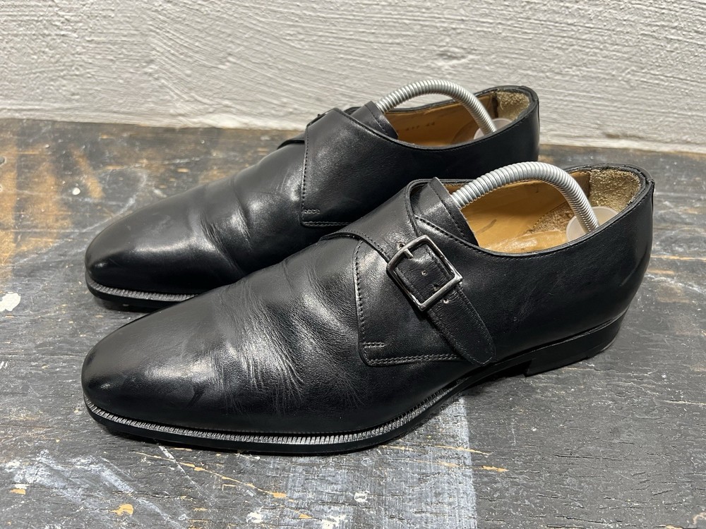 Thomas Bird Vero Cuoio Monk Strap Italian Leather Men's Shoes US Size 10.5 44