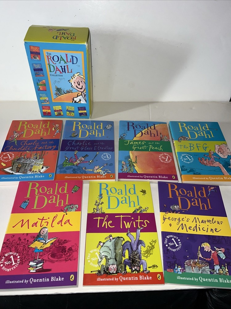 The Roald Dahl Classic Collection 7 Book Box Set Charlie Matilda George BFG Twit