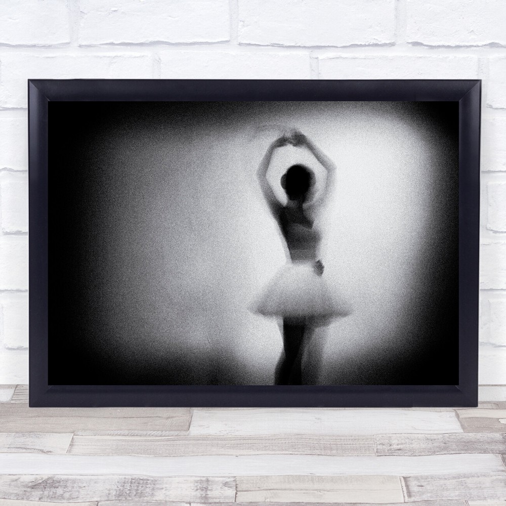 Elegant Ballerina Dance Pose Grainy Art Print