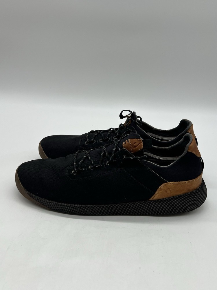 Olukai Nanea Li Men’s Size 14 Black Canvas Lace Up Casual Sneakers Shoes.