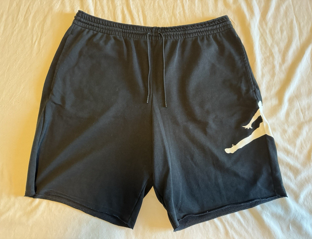Jordan Men's Black Jumpman Logo Basketball Athletic Shorts Drawstring 2XL