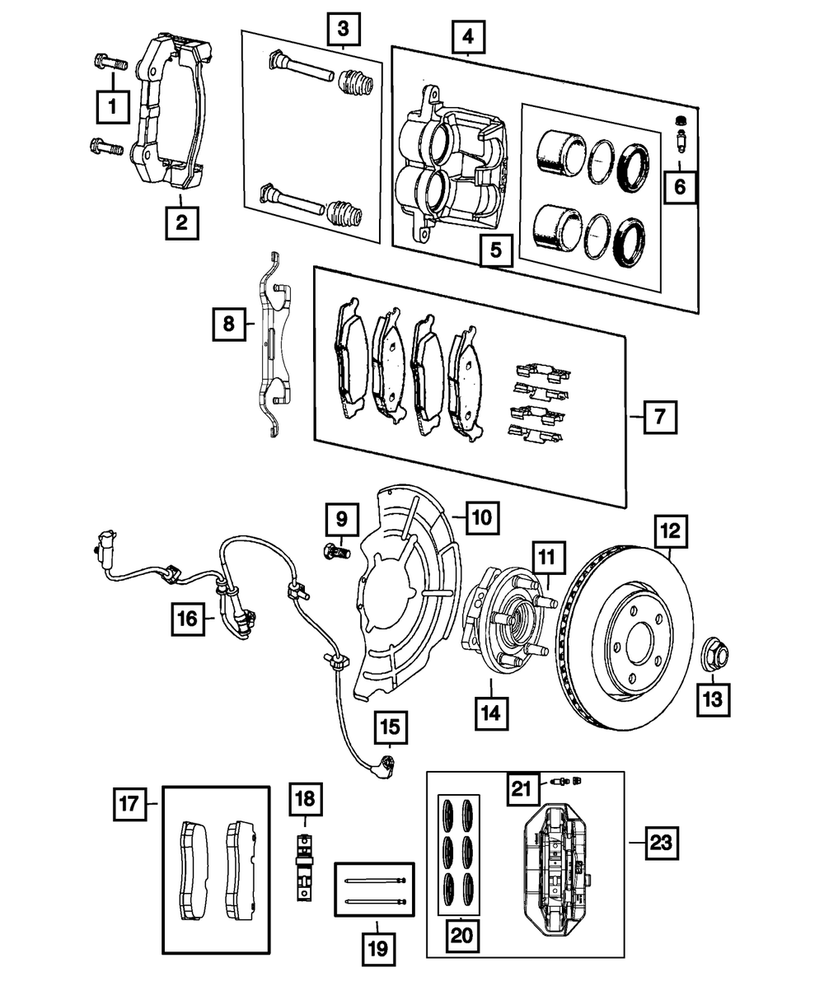 Genuine Mopar Disc Brake Caliper 68507582AA