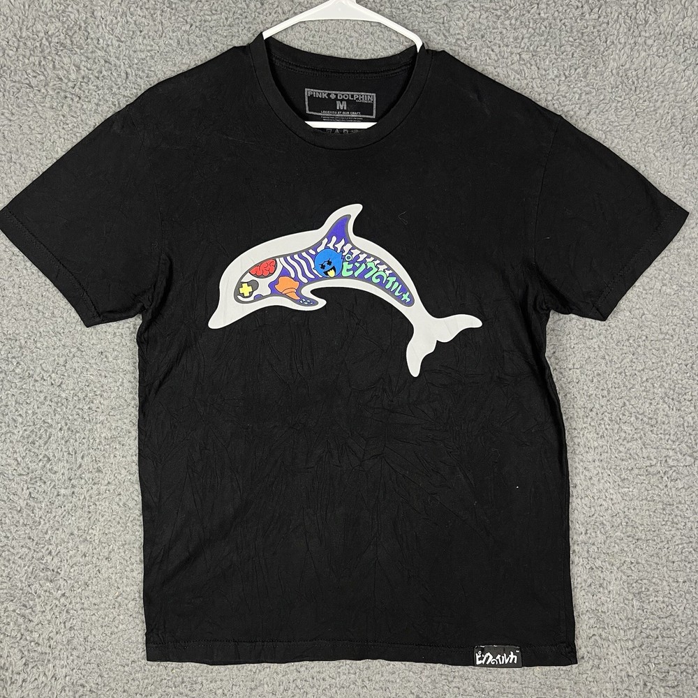 Pink Dolphin Anatomy T-Shirt Black Mens Medium Logo Graphic Streetwear