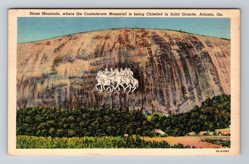 Atlanta GA-Georgia Stone Mountain Memorial Standard PC Vintage c1933 Postcard
