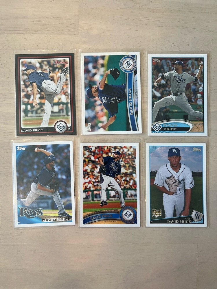 David Price 6 Card Lot Tampa Bay Rays